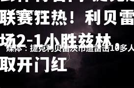 开云体育官网-捷克超级联赛狂热！利贝雷茨主场2-1小胜兹林，豪取开门红